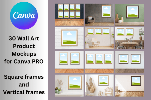 Download 30 Wall Art Product Mockups - Wall art Collection